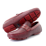 Penny Printed Loafers // Burgundy (Euro: 40)