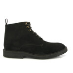 Suede Lace Up Boots // Dark Brown (39)