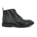 Leather Lace Up Boots // Black (39)