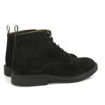 Suede Lace Up Boots // Dark Brown (39)