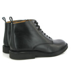 Leather Lace Up Boots // Black (39)