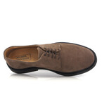 Suede Derby Shoes // Taupe (39)