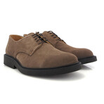 Suede Derby Shoes // Taupe (39)