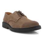 Suede Derby Shoes // Taupe (39)