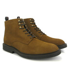 Suede Lace Up Boots // Camel (39)