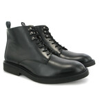 Leather Lace Up Boots // Black (39)