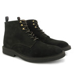 Suede Lace Up Boots // Dark Brown (39)