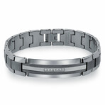 1/5Ctw Tungsten + Id Style Bracelet With Satin + High Polish Finish