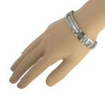 1/5Ctw Tungsten + Id Style Bracelet With Satin + High Polish Finish