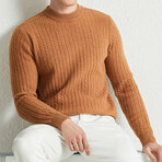 Textured Merino Wool Sweater// Copper (L)