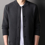 Button Up Soft Knitt Cardigan // Dark Gray (M)