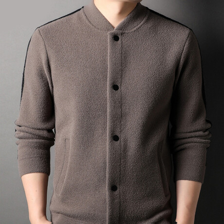 Button Up Soft Knitt Cardigan // Gray (L)