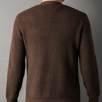Button Up Knitt Cardigan // Brown (L)