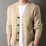 Button Up Knitt Cardigan // Beige (M)