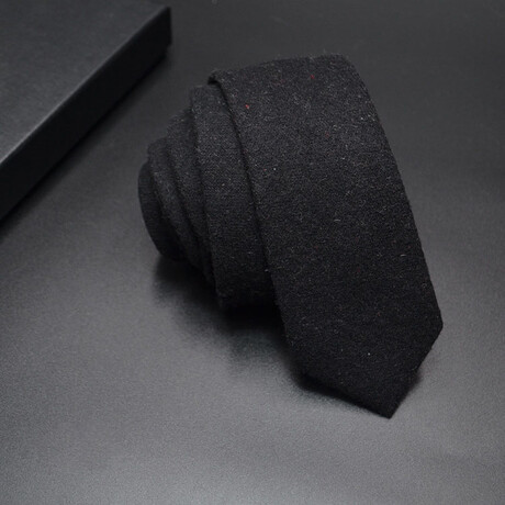 Cotton Neck Ties // Highland Weave Black