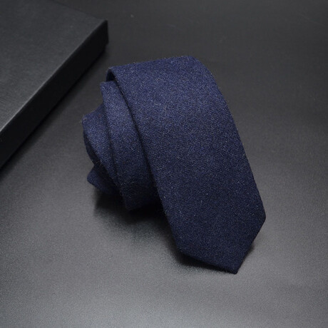 Cotton Neck Ties // Highland Weave Navy Blue