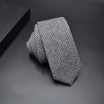 Cotton Neck Ties // Light Gray Plaid