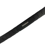 0.15Ctw Black Treated Diamond Stainless Steel Bracelet With Black Iron Plating