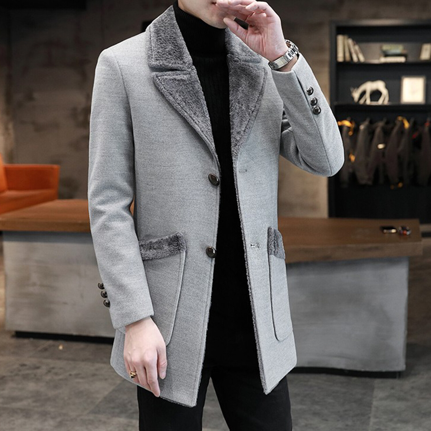 D3229-Light-Gray // Coat (XL) - RVHSWDS Jackets + Coats - Touch of Modern