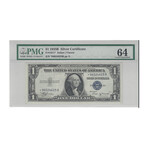 1935 B $ 1 Silver Certificate PMG 64 # 625