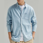 18021 Light Blue // Denim Shirt Jacket (L)