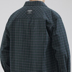 Z957 Green & Cell Print // Shirt Jacket (M)