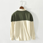 Z146 Apricot & Multicolor Print // Shirt Jacket (XS)