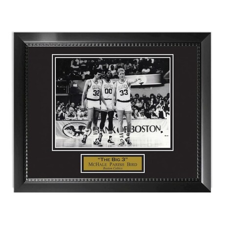 Larry Bird, Robert Parish & Kevin McHale // Boston Celtics // Photograph + Framed