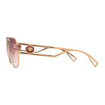 Versace // VE2225-10020P // Pilot Sunglasses // Gold + Orange Brown Gradient