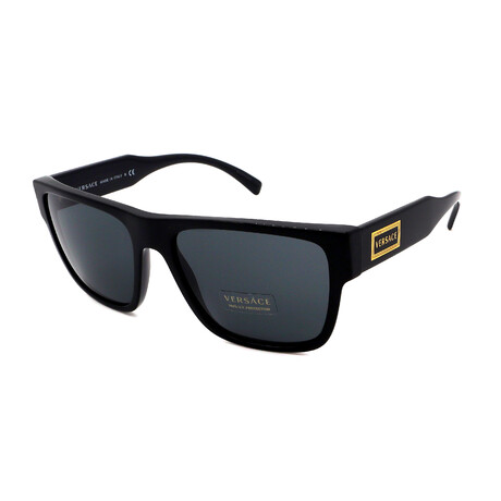 Versace // VE4379-GB1/87 // Square Sunglasses // Black + Dark Grey