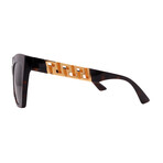 Versace // VE4418F-108/87 // Square Sunglasses // Dark Havana + Dark Grey