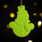 Glow in the Dark Christmas Ornaments // Pack of 9 // Green