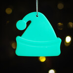 Glow in the Dark Christmas Ornaments // Pack of 9 // Aqua