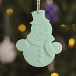 Glow in the Dark Christmas Ornaments // Pack of 9 // Aqua