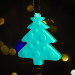 Glow in the Dark Christmas Ornaments // Pack of 9 // Aqua