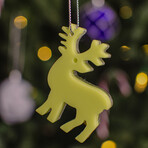 Glow in the Dark Christmas Ornaments // Pack of 9 // Green