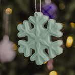 Glow in the Dark Christmas Ornaments // Pack of 9 // Aqua