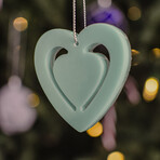 Glow in the Dark Christmas Ornaments // Pack of 9 // Aqua