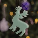 Glow in the Dark Christmas Ornaments // Pack of 9 // Aqua