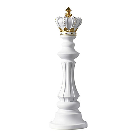 Resin Chess Piece Statues // King // White
