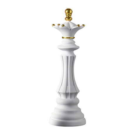 Resin Chess Piece Statues // Queen // White