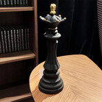 Resin Chess Piece Statues // Queen // Black