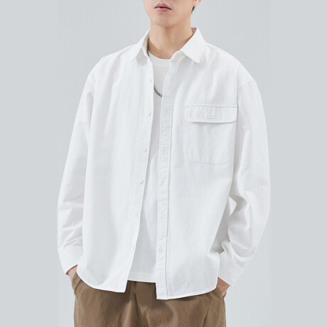 Z958 White // Shirt Jacket (XS)