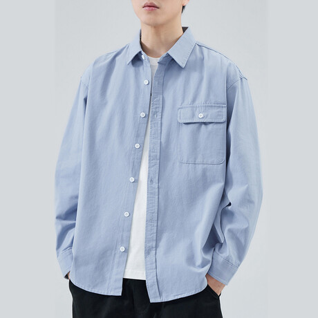 Z958 Blue // Shirt Jacket (XS)