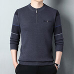 AQZS-1 //  Quarter Zip Sweaters // Gray (M)