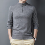 AQZS-18 //  Quarter Zip Sweaters // Gray (M)