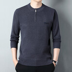 AQZS-10 //  Quarter Zip Sweaters // Gray (3XL)