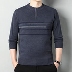 AQZS-27 //  Quarter Zip Sweaters // Gray (2XL)