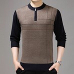 AQZS-13 //  Quarter Zip Sweaters // Beige (XL)