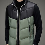 AVDD-022- // Vest - Duck Down // Black, Green (XL)